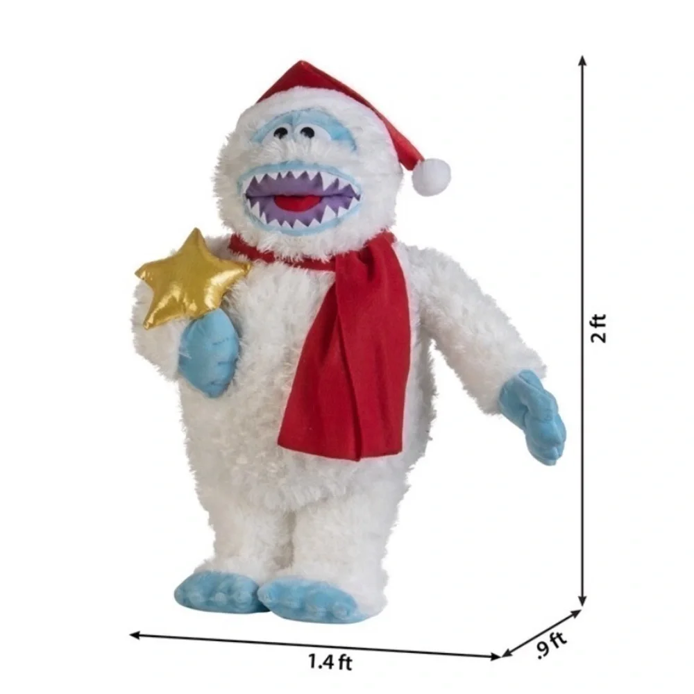 Bumble Rudolph Porch Greeter NEW 24.8” White Snow Monster Man Christmas Decor